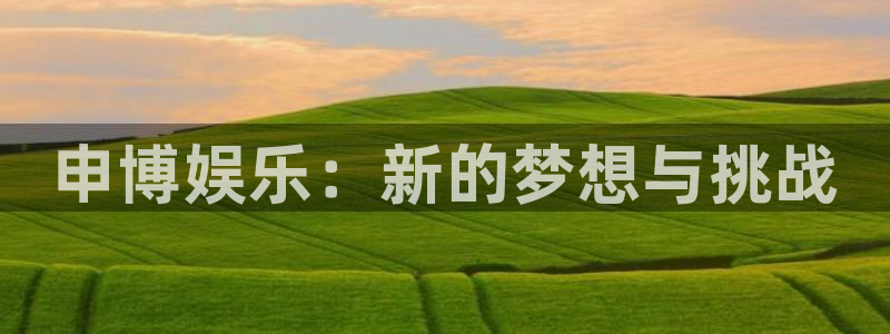 天辰平台：申博娱乐：新的梦想与挑战