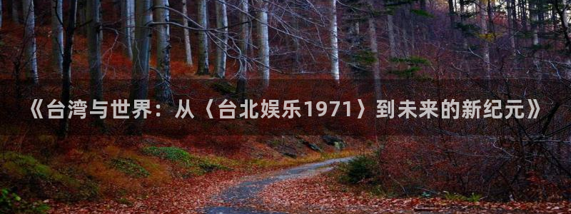 天辰娱乐：《台湾与世界：从〈台北娱乐1971〉到未来的新纪元》